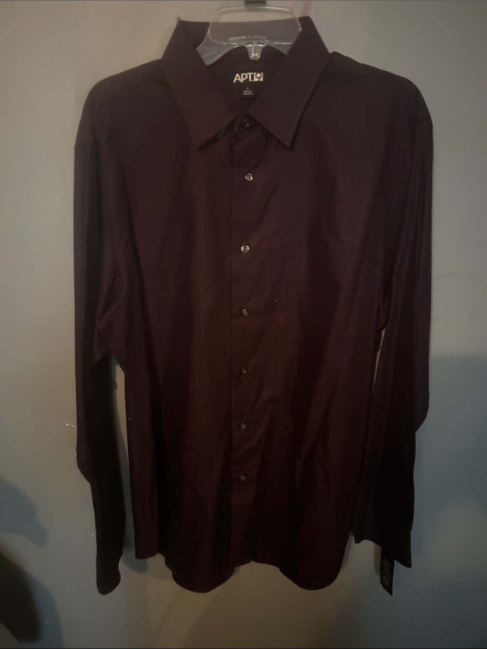 Apt. 9 Men's Dark Burgundy Long Sleeve Dress Shirt